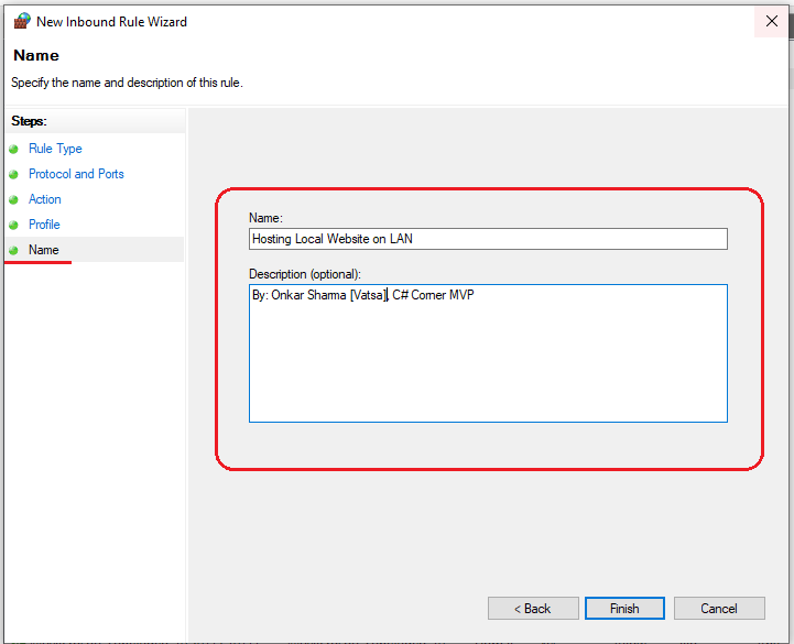 Access Website Hosted In IIS On LAN